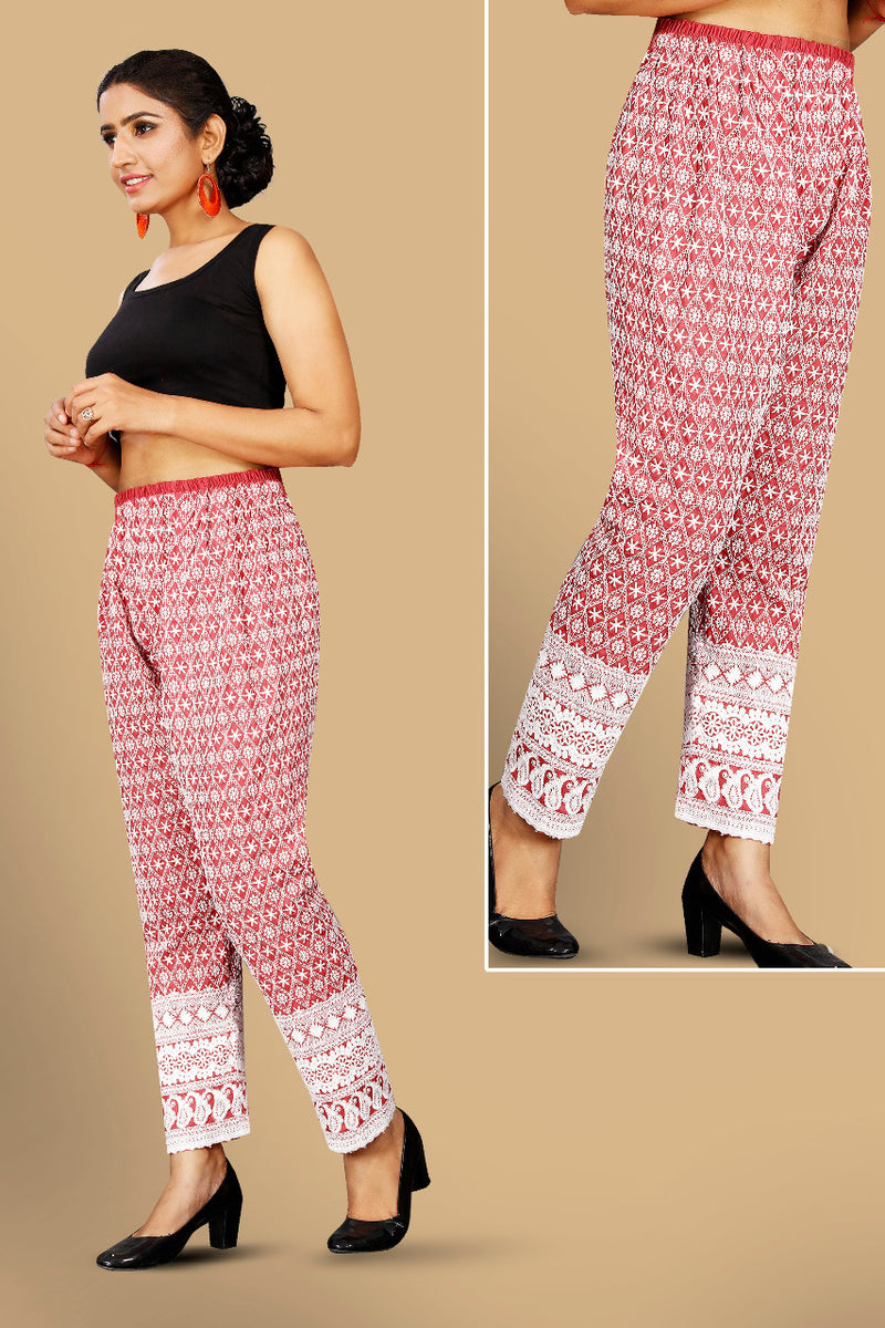 Women Lucknow non Catalogue Cotton Fancy Plazzo