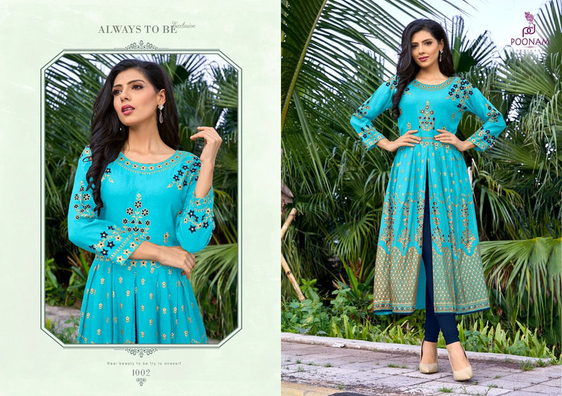 Poonam Designer Yashika Rayon Casual Wear Kurti