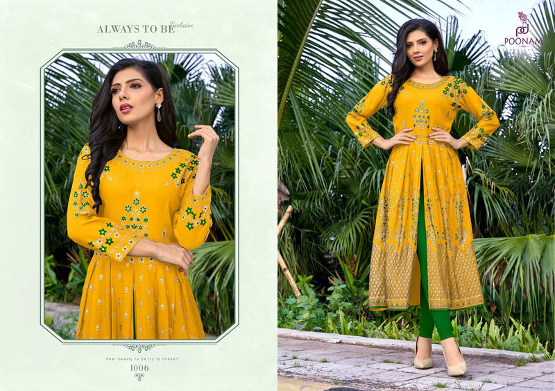 Poonam Designer Yashika Rayon Casual Wear Kurti