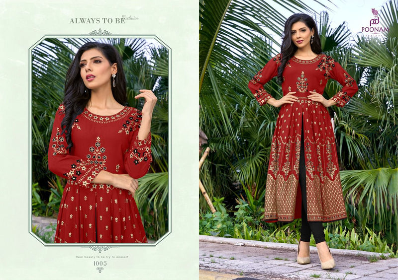 Poonam Designer Yashika Rayon Casual Wear Kurti