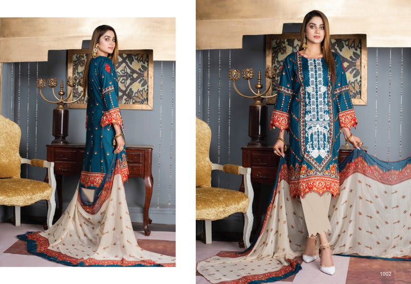 Yashika Trends Amira B Vol 1 Heavy Cambric Cotton Karachi Style Dress Material  Salwar Suits