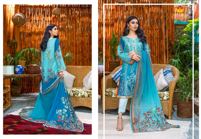 Yashika Trends Amira B Vol 1 Heavy Cambric Cotton Karachi Style Dress Material  Salwar Suits