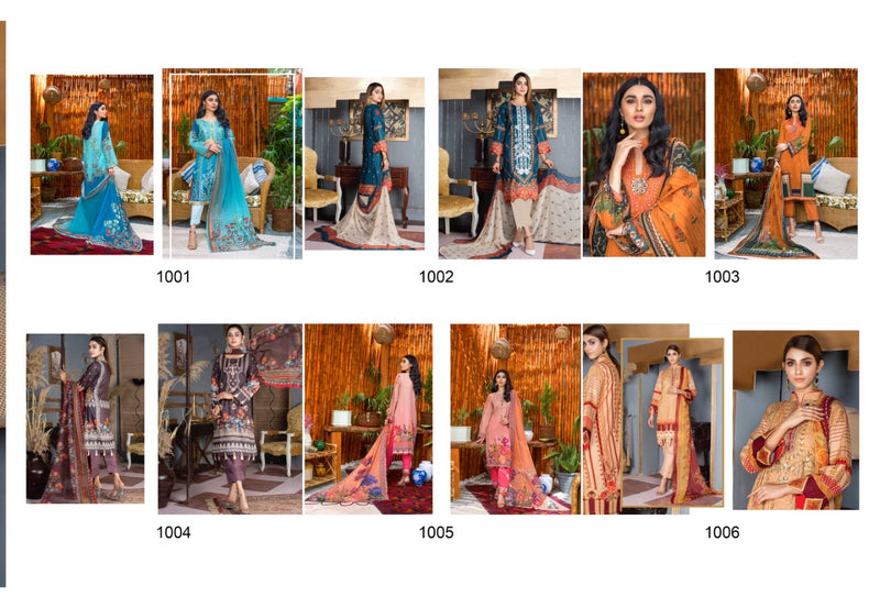 Yashika Trends Amira B Vol 1 Heavy Cambric Cotton Karachi Style Dress Material  Salwar Suits