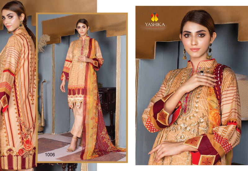 Yashika Trends Amira B Vol 1 Heavy Cambric Cotton Karachi Style Dress Material  Salwar Suits