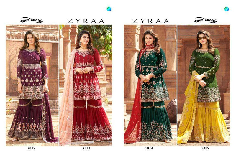 Your Choice By Zyraa Georgette With Heavy Embroidery Work Fancy Party Wear Salwar Suit Collection