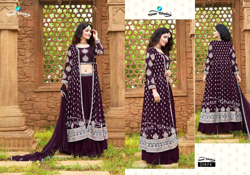 Your Choice Gucee Blooming Georgette Heavy Work Partywear Salwar Suit
