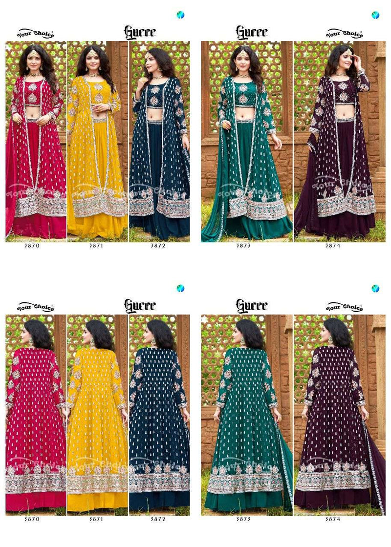 Your Choice Gucee Blooming Georgette Heavy Work Partywear Salwar Suit