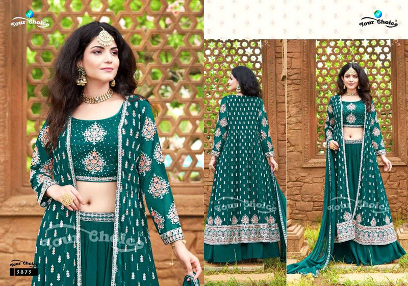 Your Choice Gucee Blooming Georgette Heavy Work Partywear Salwar Suit