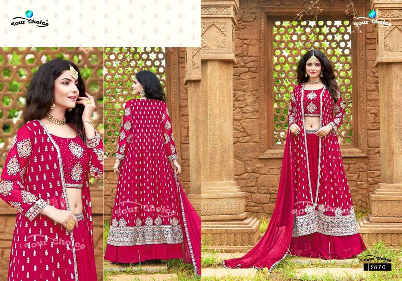 Your Choice Gucee Blooming Georgette Heavy Work Partywear Salwar Suit