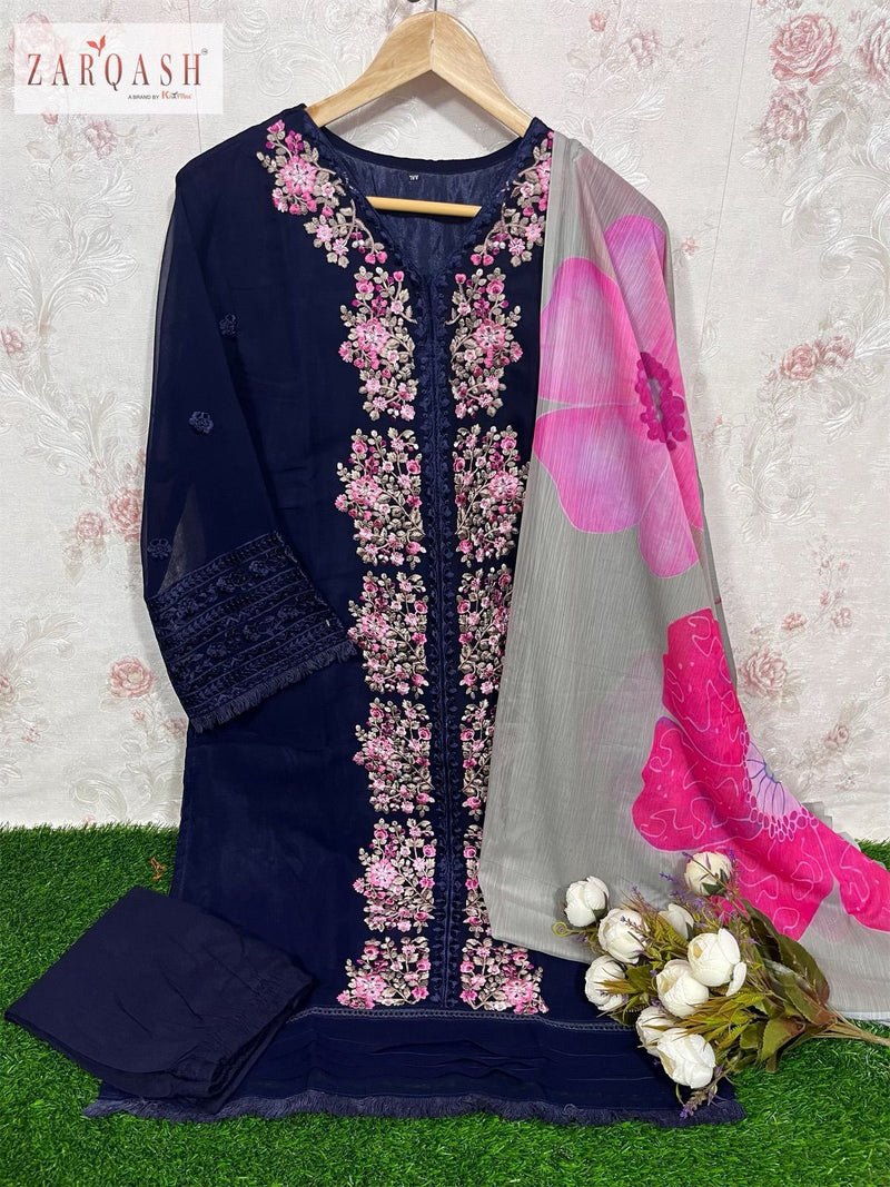 Zarqash Dno Z 115 Georgette With Fancy Embroidery Work Stylish Designer Pakistani Fancy Pret Kurti