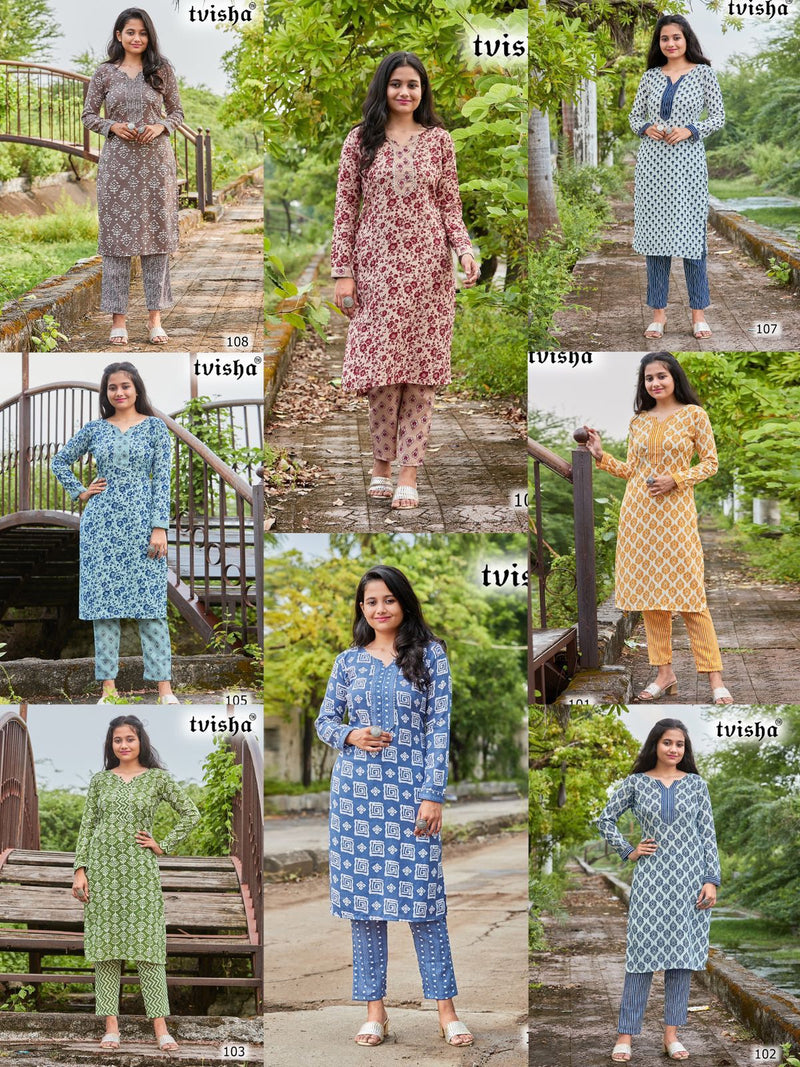 Raashee Tavisha Pure Cotton With Beautiful Work Stylish Designer Casual Look Fancy Kurti