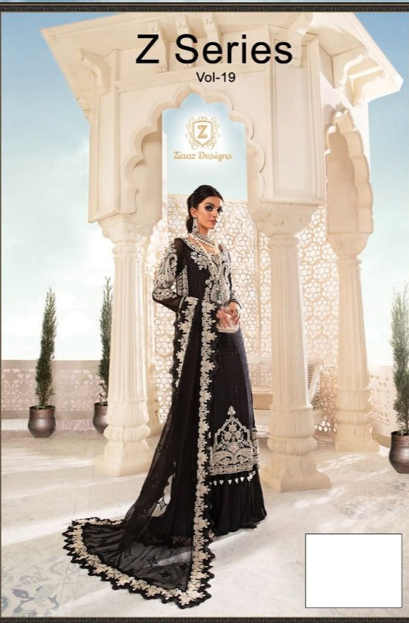 Ziaaz Z Series Vol 19 Georgette With Heavy Embroidery Work Stylish Designer Pakistani Party Wear Salwar Kameez