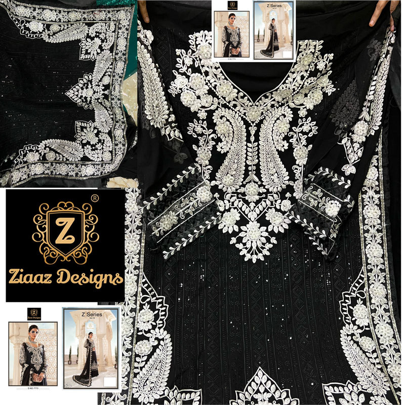 Ziaaz Z Series Vol 19 Georgette With Heavy Embroidery Work Stylish Designer Pakistani Party Wear Salwar Kameez