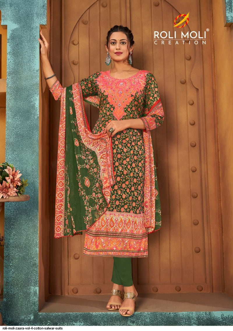 Roli Moli Creation Zara Vol 4 Jam Cotton Digital Printed Party Wear Salwar Suits