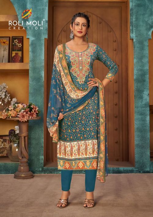 Roli Moli Creation Zara Vol 4 Jam Cotton Digital Printed Party Wear Salwar Suits