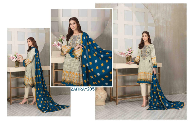 Hala Zafira Vol 2 Lawn Cotton With Printed Work Stylish Designer Festive Wear Salwar Kameez