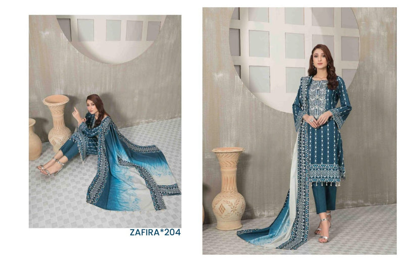 Hala Zafira Vol 2 Lawn Cotton With Printed Work Stylish Designer Festive Wear Salwar Kameez
