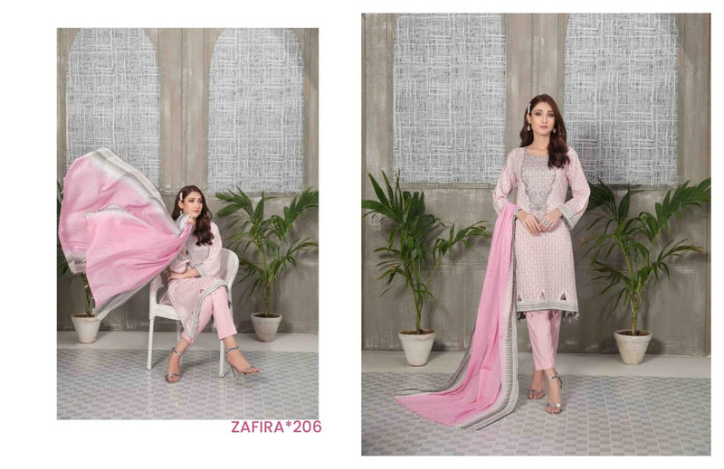 Hala Zafira Vol 2 Lawn Cotton With Printed Work Stylish Designer Festive Wear Salwar Kameez