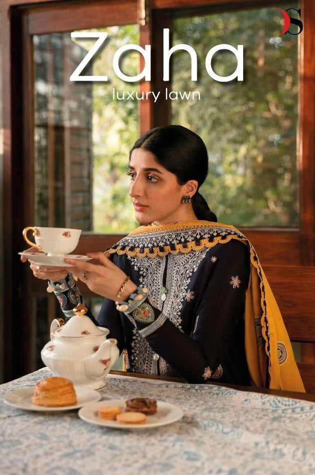 Deepsy Suit Dno 1741 To 1745 Cotton With Heavy Embroidery Stylish Designer Party Wear Salwar Kameez