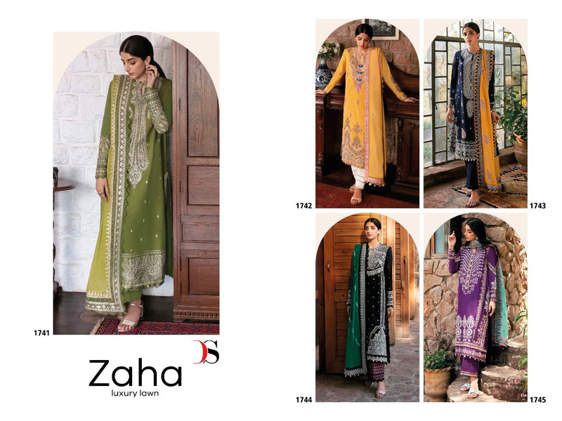 Deepsy Suit Dno 1741 To 1745 Cotton With Heavy Embroidery Stylish Designer Party Wear Salwar Kameez
