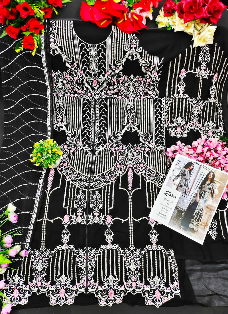 Zaina Vol 1 Fox Jorjet with Heavy Embroidery Diamond Work Salwar Suits