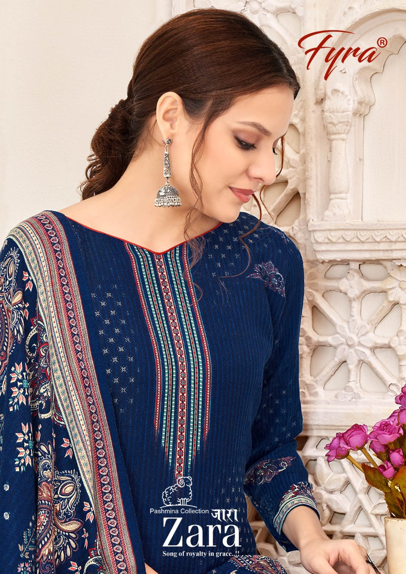 Fyra Zara Pashmina With Fancy Printed Work Stylish Designer Party Wear Salwar Kameez