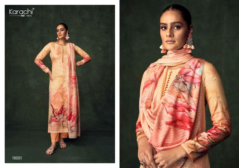Kesar Karachi Prints Zara Jam Satin Digital Printed Party Wear Salwar Suits