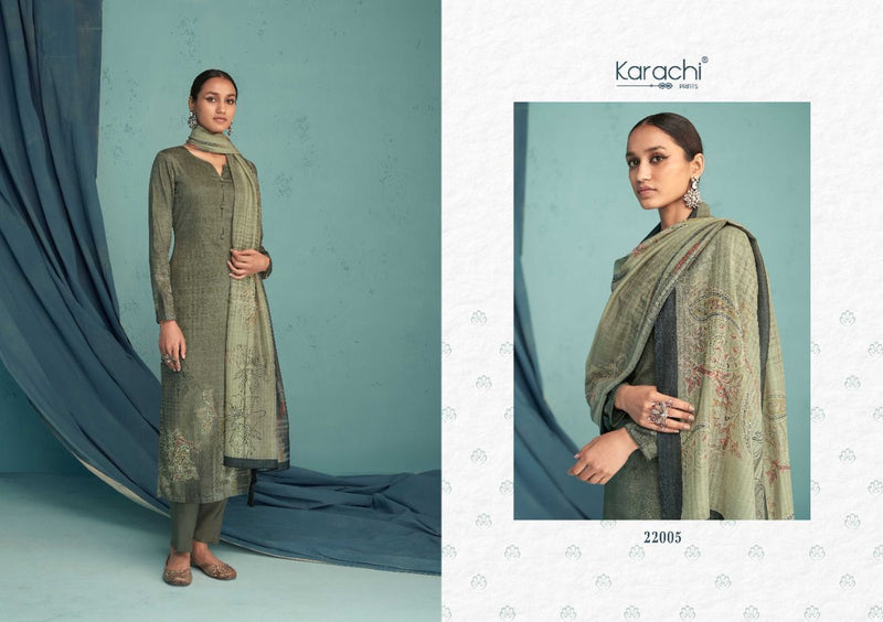 Karachi Zara Jam Satin With Printed Stylish Designer Festive Wear Salwar Suit