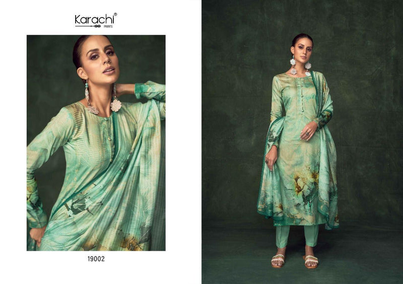 Kesar Karachi Prints Zara Jam Satin Digital Printed Party Wear Salwar Suits