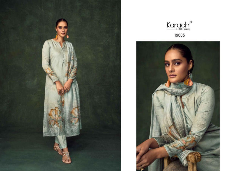 Kesar Karachi Prints Zara Jam Satin Digital Printed Party Wear Salwar Suits