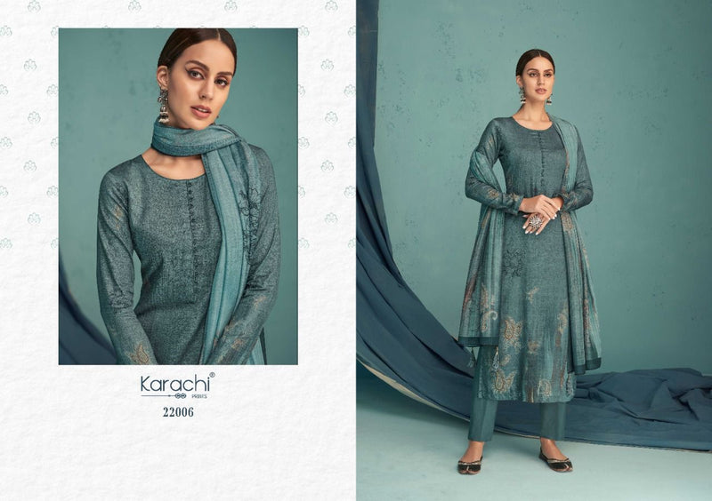 Karachi Zara Jam Satin With Printed Stylish Designer Festive Wear Salwar Suit