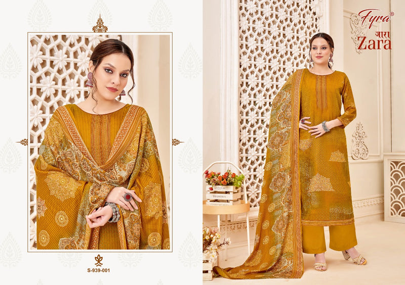 Fyra Zara Pashmina With Fancy Printed Work Stylish Designer Party Wear Salwar Kameez