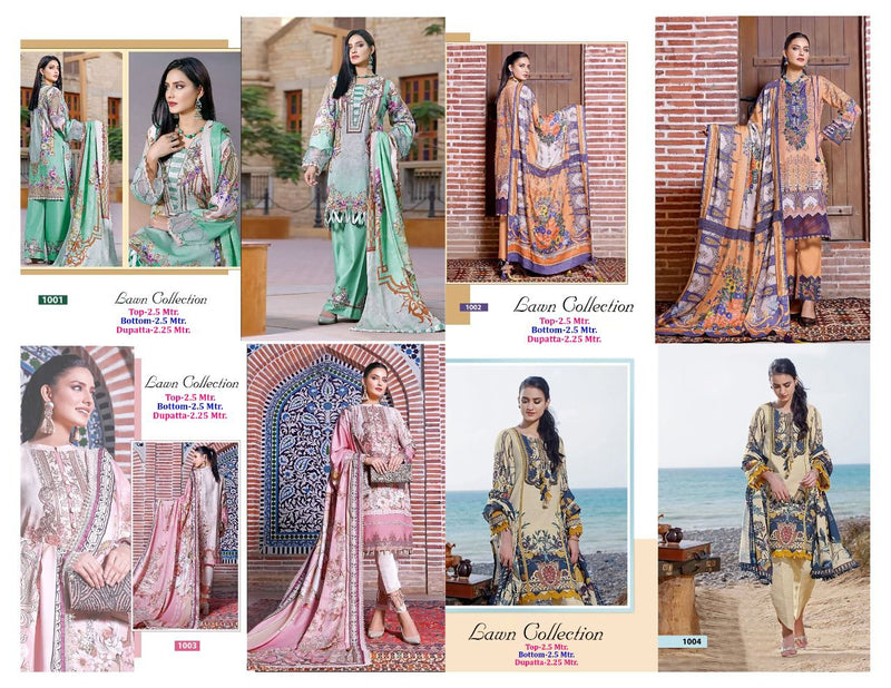 Apana Cotton Zara Shahjahan Lawn Cotton Vol 1 Cotton Printed Pakistani Style Festive Wear Salwar Suits