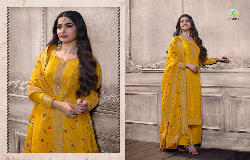 Vinay Fashion Kaseesh Zardosi Vol 6 Embroidery Double Zari Dola Jacquard Self Weaved Fancy Designer Partywear Salwar Suit