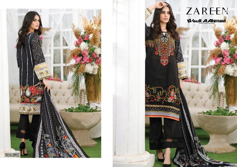 Gull Ahmed Zareen Jam Satin Designer Pakistani Style Digital Print Salwar Suits