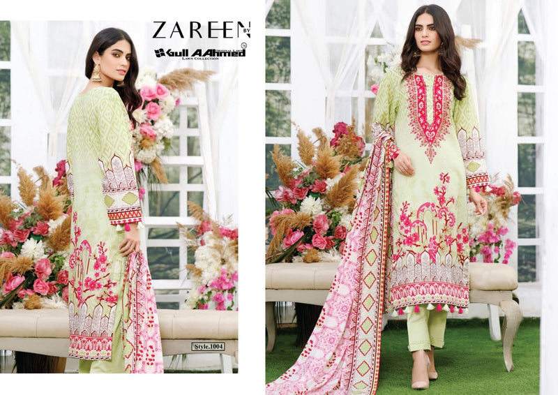 Gull Ahmed Zareen Jam Satin Designer Pakistani Style Digital Print Salwar Suits