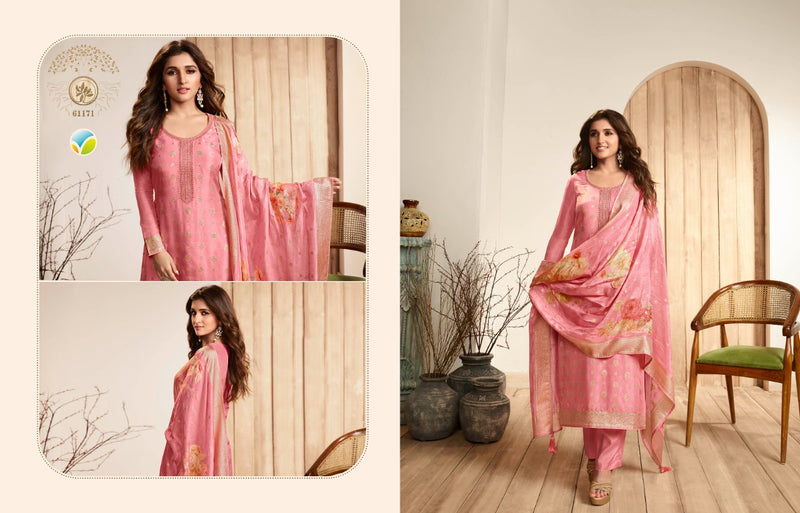 Vinay Fashion Kaseesh  Vol 4 Dola Jacquard With Heavy Embroidery Work Stylish Designer Party wear Salwar Suit
