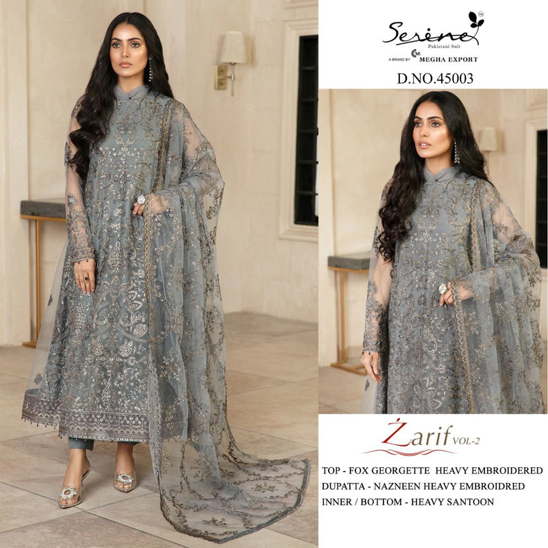 Serene Zarif Vol 2 Fox Georgette Designer Pakistani Style Party Wear Salwar Suits