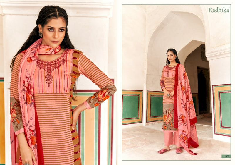 Radhika Fashion Azara Zarina Embroidered Jam Cotton Festive Wear Salwar Suits