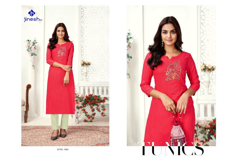 Jinesh Nx Zarina Viscose Fancy Stylish Festive Wear Kurtis