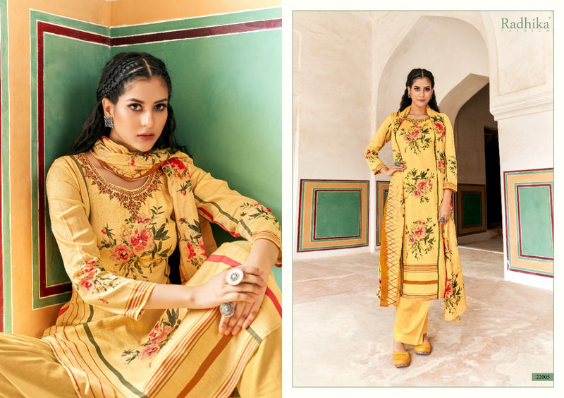 Radhika Fashion Azara Zarina Embroidered Jam Cotton Festive Wear Salwar Suits