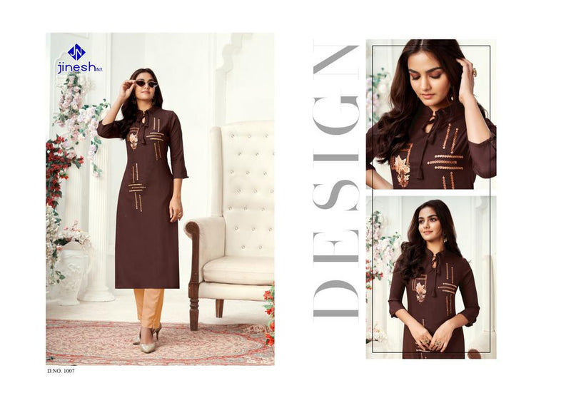 Jinesh Nx Zarina Viscose Fancy Stylish Festive Wear Kurtis