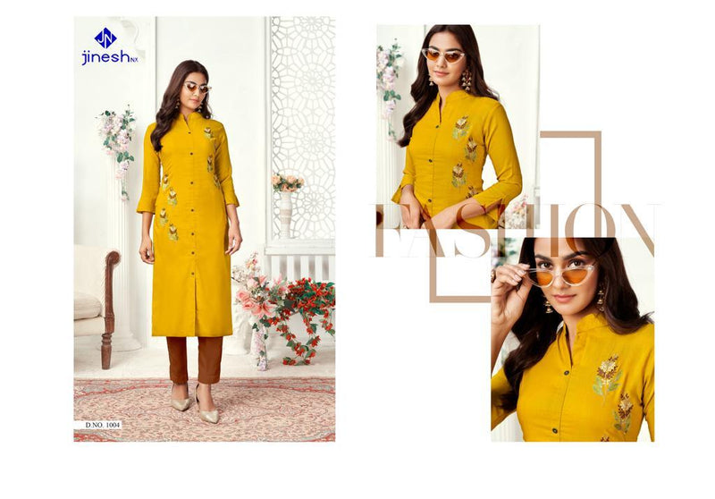 Jinesh Nx Zarina Viscose Fancy Stylish Festive Wear Kurtis