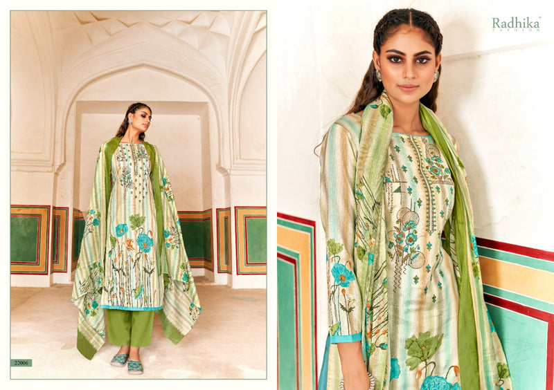 Radhika Fashion Azara Zarina Embroidered Jam Cotton Festive Wear Salwar Suits