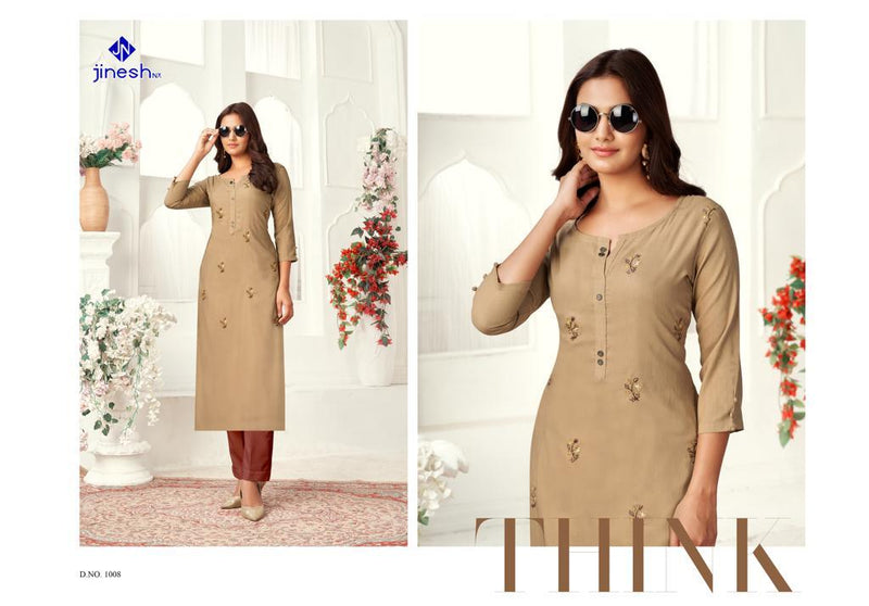 Jinesh Nx Zarina Viscose Fancy Stylish Festive Wear Kurtis
