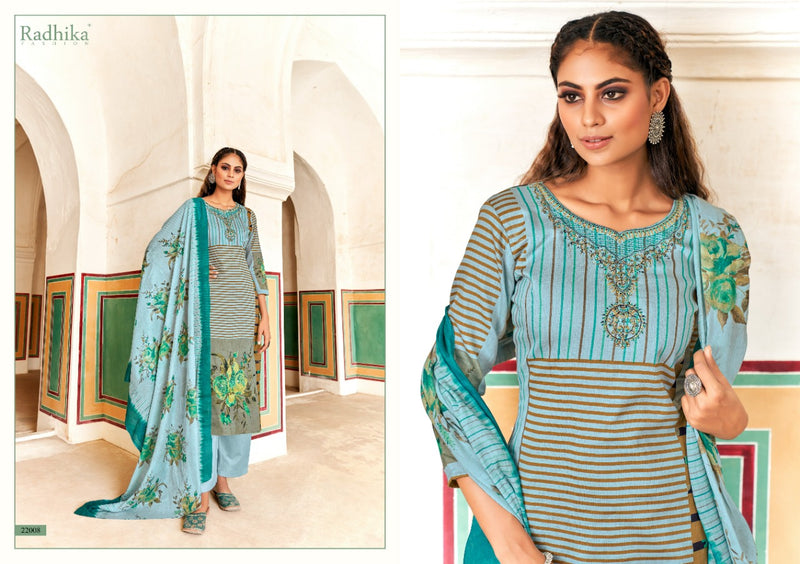 Radhika Fashion Azara Zarina Embroidered Jam Cotton Festive Wear Salwar Suits