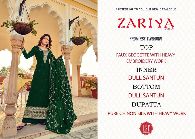 Rsf Zariya Vol 2 Georgette With Heavy Elegant Work Stylish Designer Festive Wear Salwar Kameez