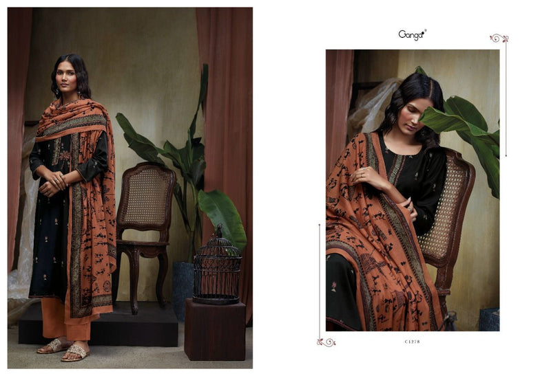 Ganga Zemira Pashmina With Fancy Printed Work Stylish Designer Classic Look Salwar Suit