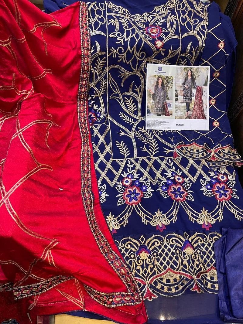 Zainab Fashion Zf 108 Georgette Designer Pakistani Style Party Wear Salwar Kameez