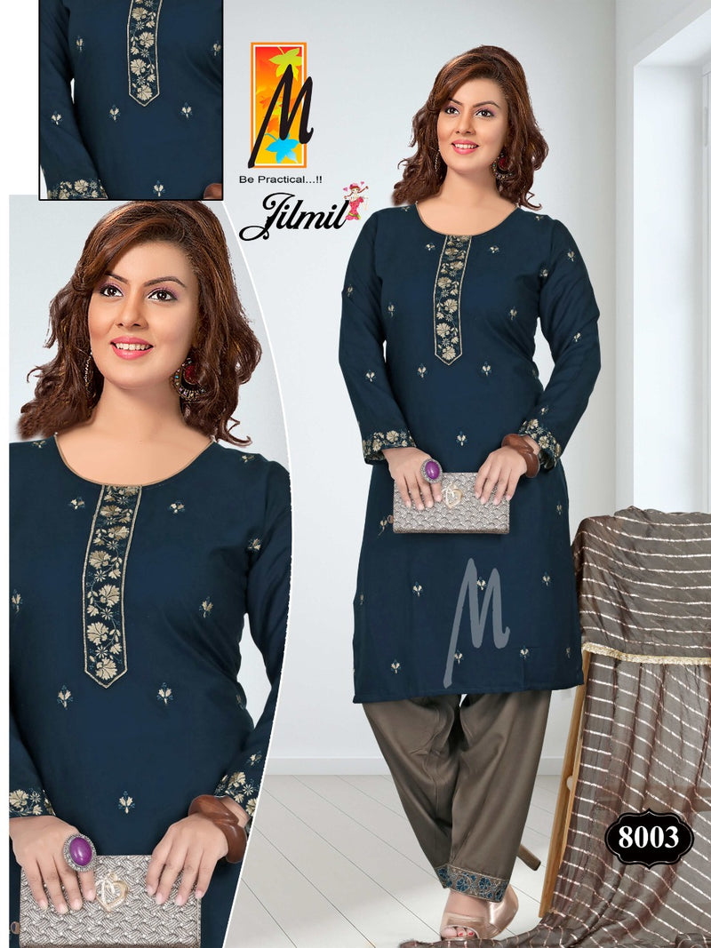 Master Zilmzil Rayon Printed Ready Made Patiala Style Party Wear Salwar Kameez